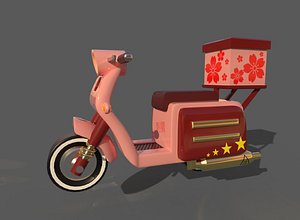 motorcycle cartoon 3D model