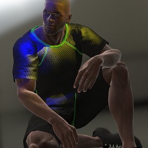 3D model king muscular strong
