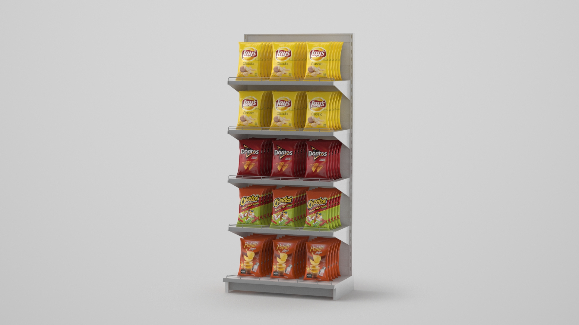 Shelves display chips 3D model TurboSquid 1676839