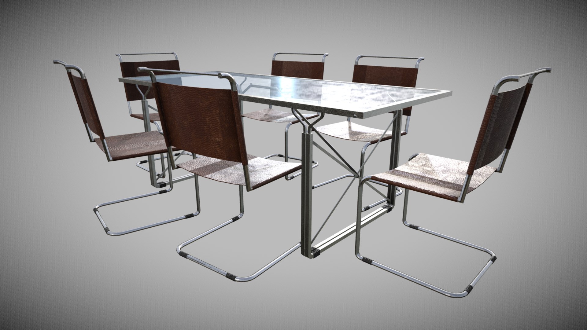 3D Dining Table Glass - TurboSquid 2019115