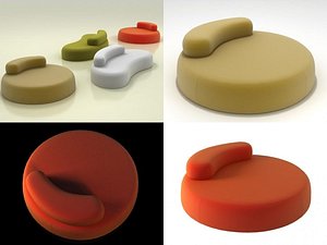 3D bubble rock sofa model
