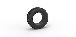 Diecast offroad tire 26 Scale 1 to 10 3D