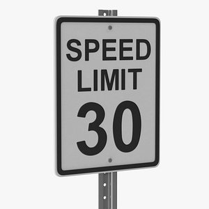 Speed Limit Sign 3D model