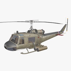 Bell UH-1C Iroquois US Army 2 Complex Animation 3D model