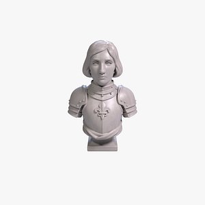 3D Joan of Arc Bust  Sculpture 3D Printable STL File model