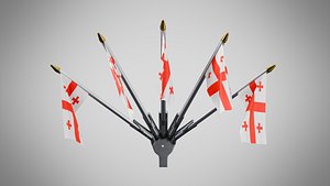 Wall Mount Flags 5 Of Georgia