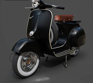 Vespa Standard Classic Scooter - High-Poly 3D Model 3D