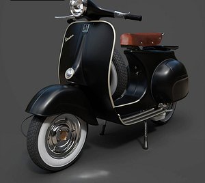 Vespa Standard Classic Scooter - High-Poly 3D Model