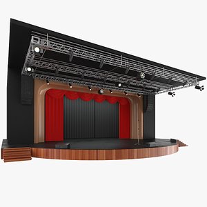 3D model real theater stage
