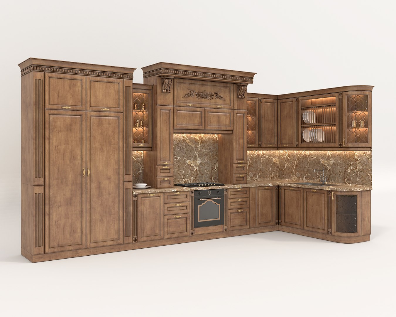 European Style Kitchen 8 3D model - TurboSquid 1908968