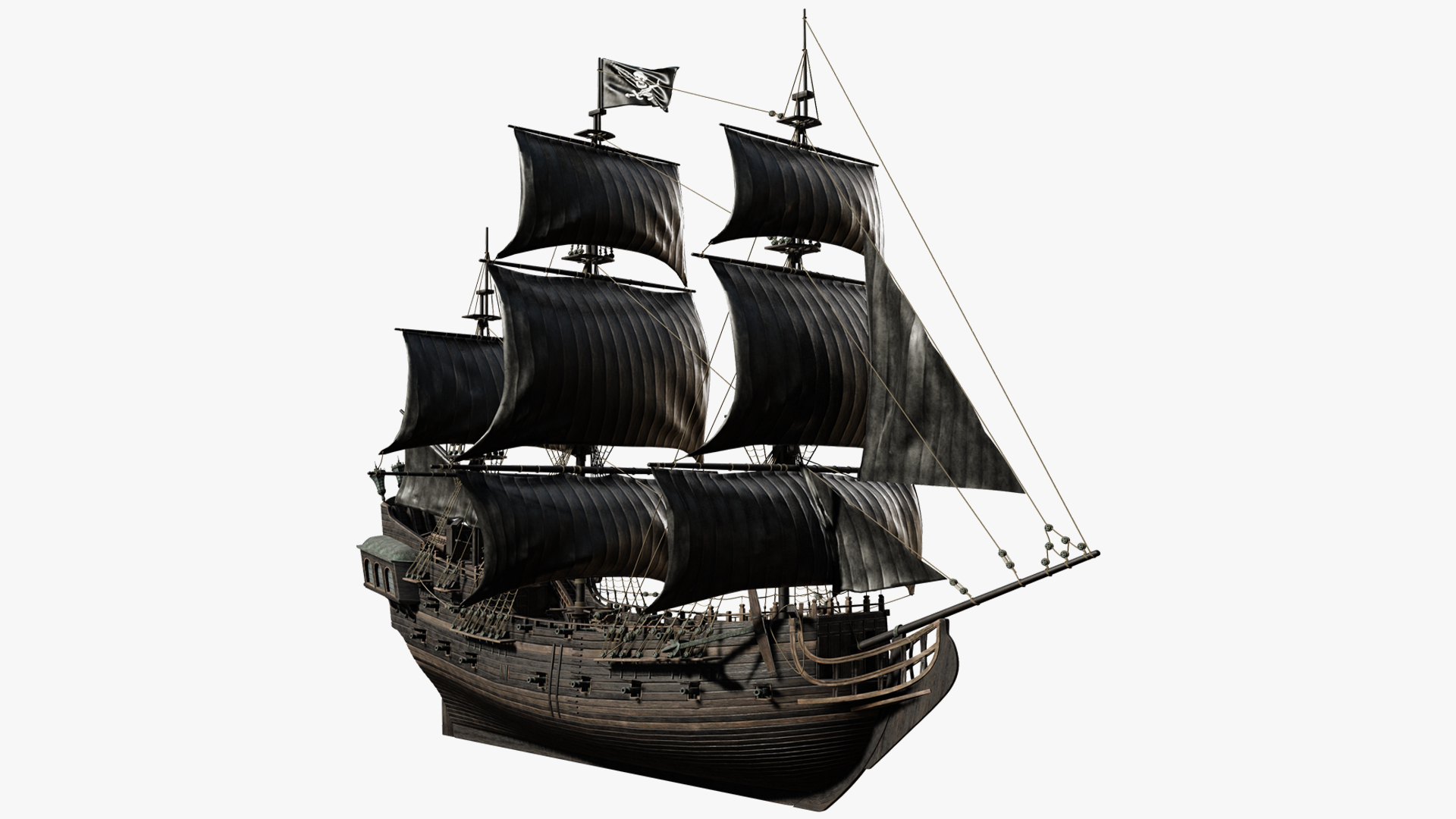 Галеон корабль черная Жемчужина