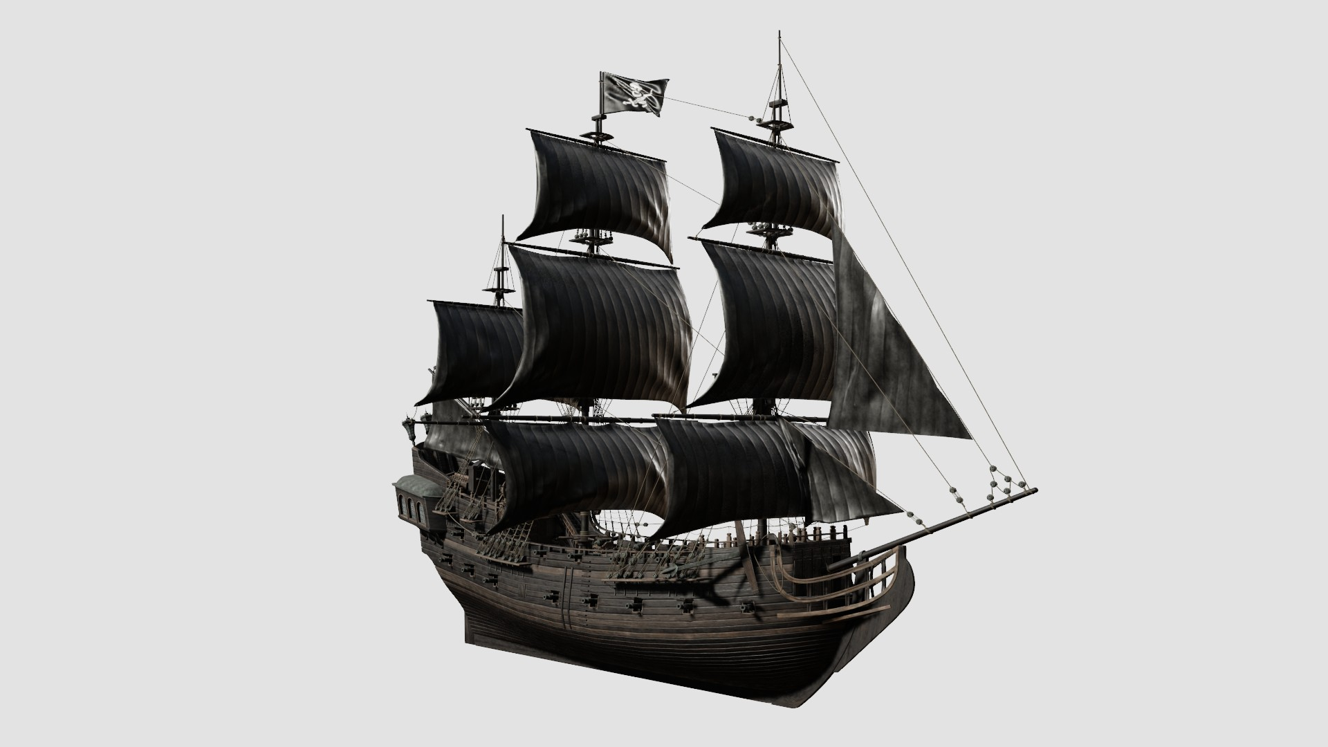 Галеон корабль черная Жемчужина