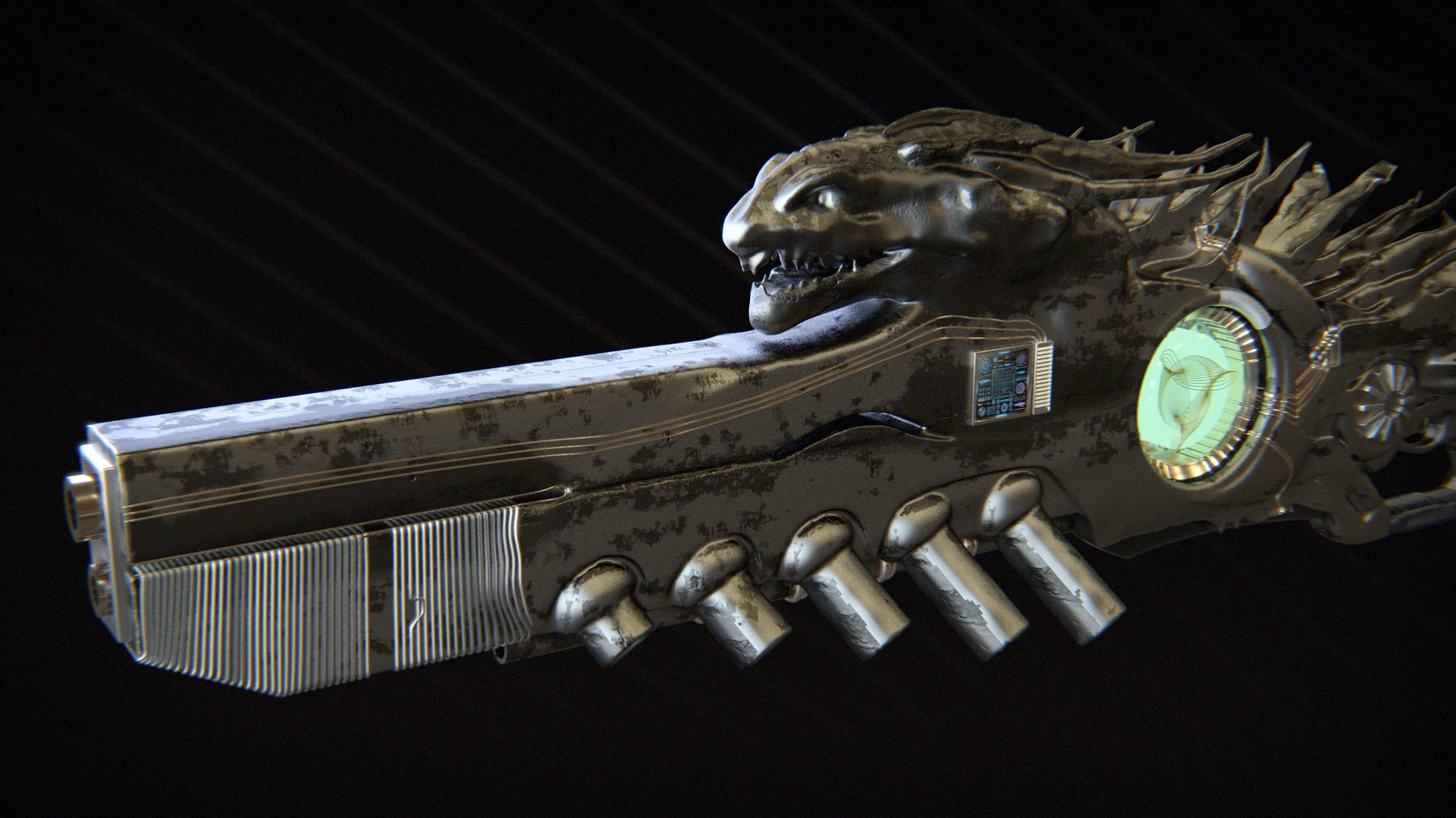 3D Alien Blaster Weapon Model - TurboSquid 2321108