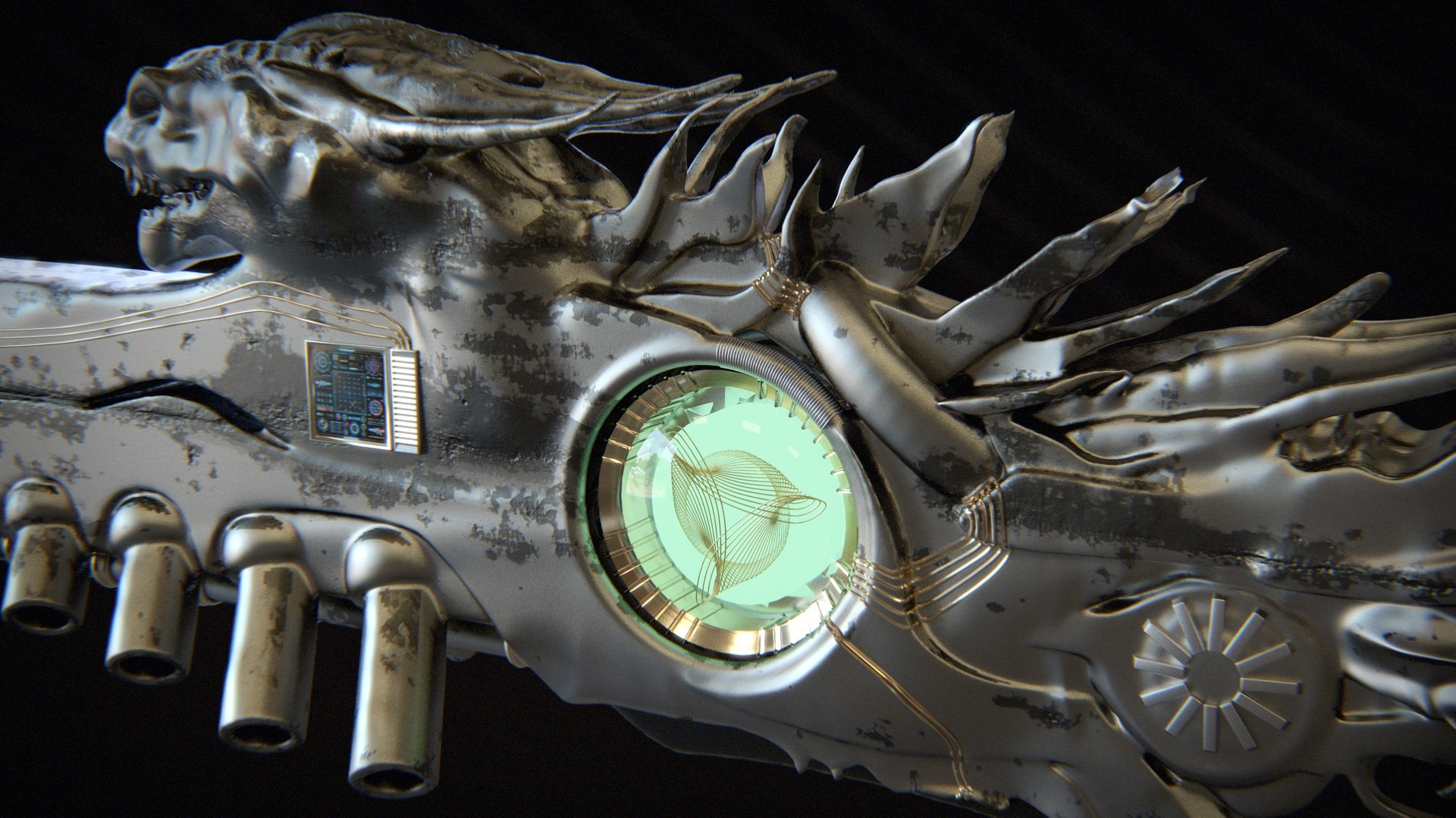 3D Alien Blaster Weapon Model - TurboSquid 2321108