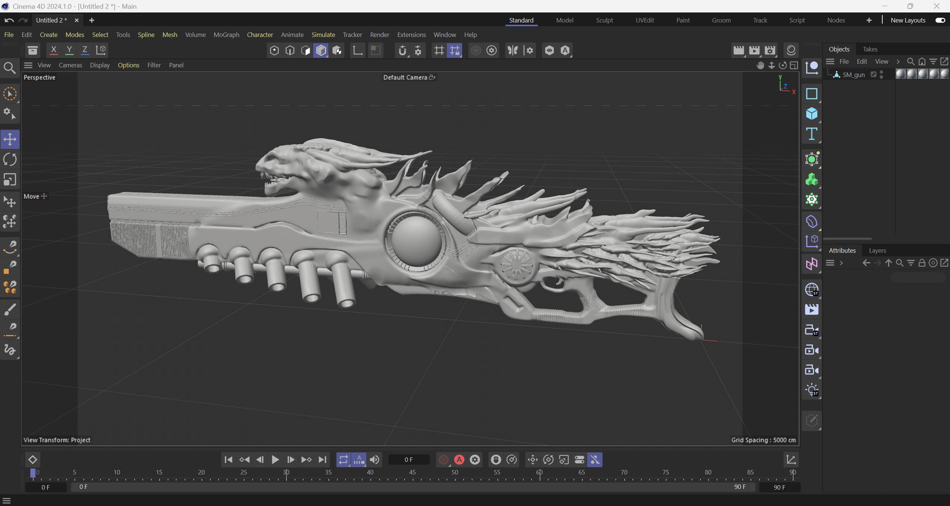 3D Alien Blaster Weapon Model - TurboSquid 2321108
