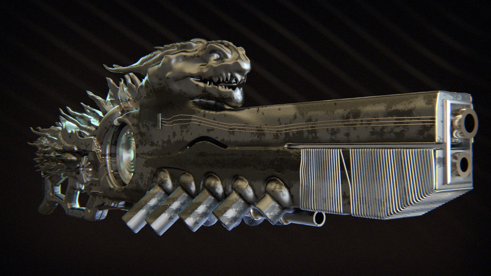 3D Alien Blaster Weapon Model - TurboSquid 2321108