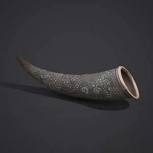 viking drinking horn 3D model