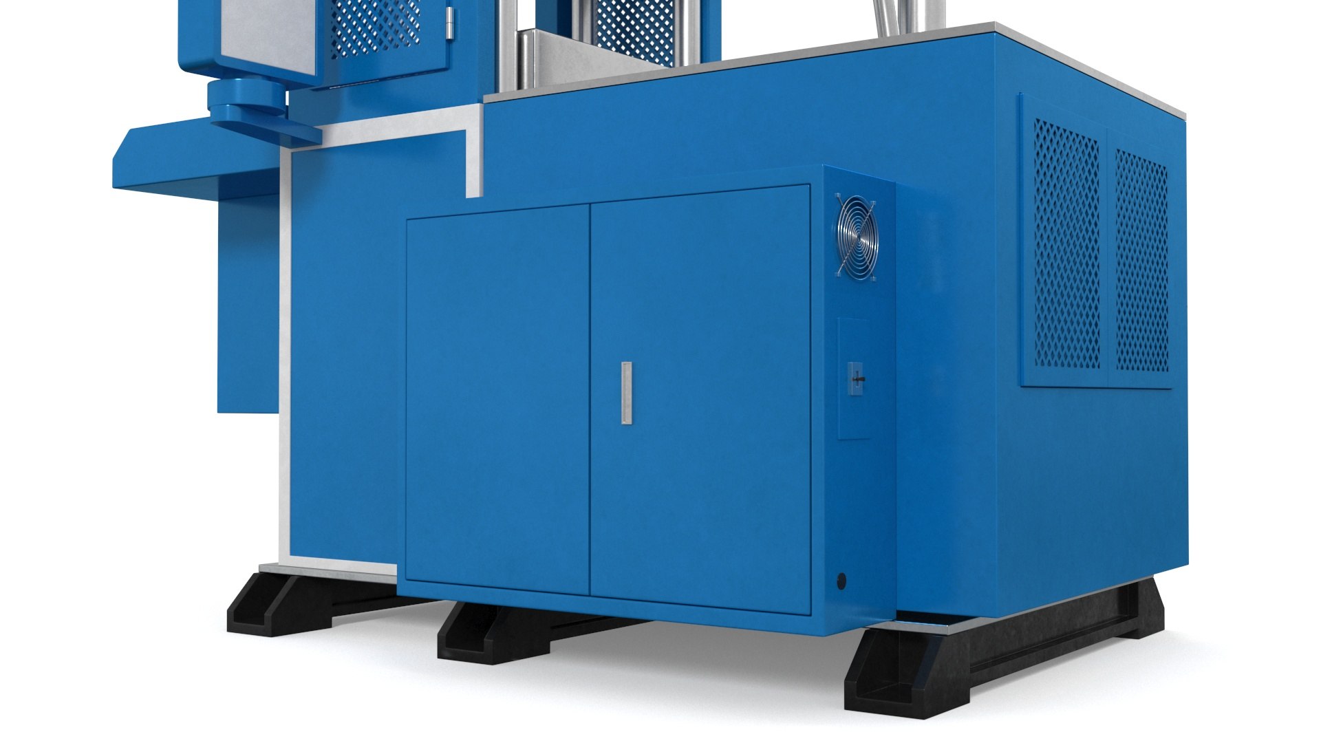 3D Model Vertical Plastic Injection Molding Machine Blue - TurboSquid ...