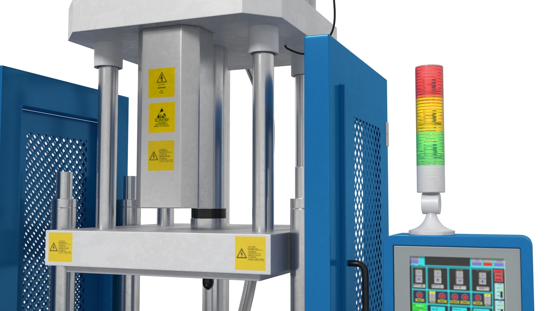 3D Model Vertical Plastic Injection Molding Machine Blue - TurboSquid ...
