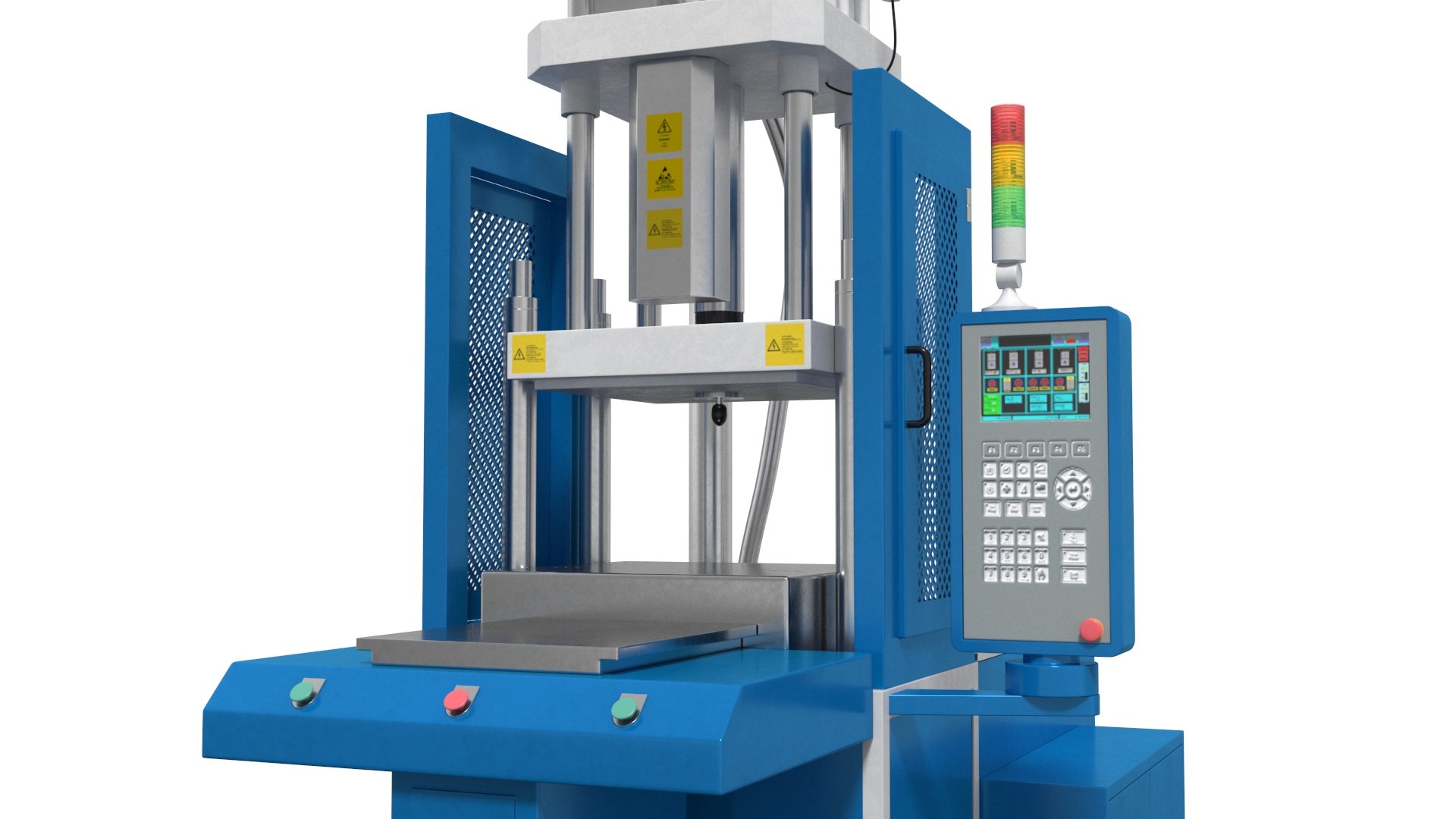 3D Model Vertical Plastic Injection Molding Machine Blue - TurboSquid ...