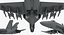 3D US Military Aircrafts Rigged Collection 3