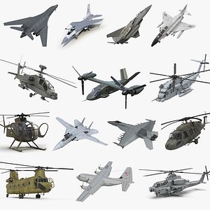US Military Aircrafts Rigged Collection 3