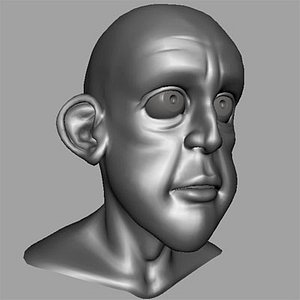 goblin head modeled 3d model