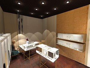 3d model jewellery shop