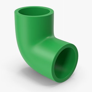 3D 90 Degree Water Plastic Pipe