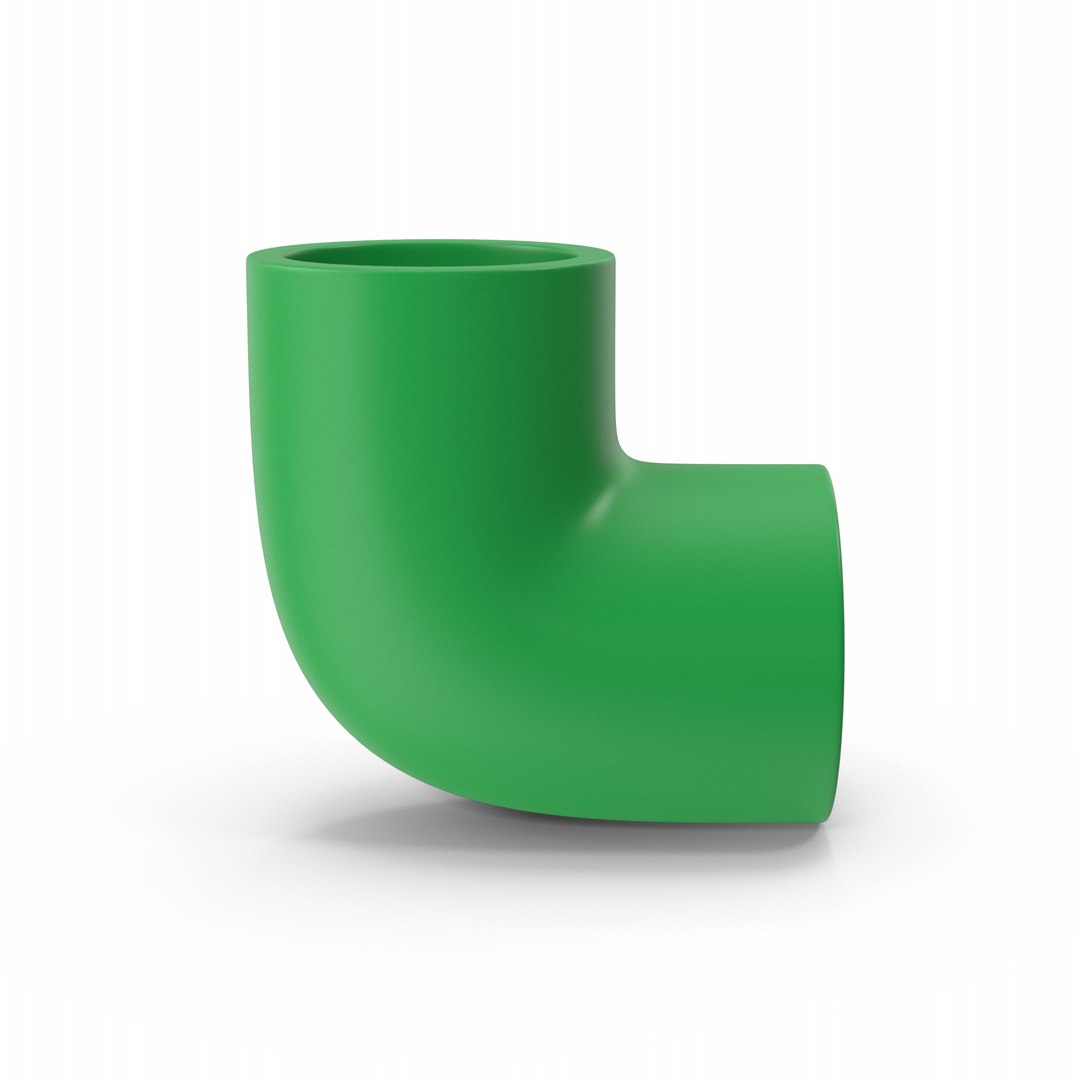 3D 90 Degree Water Plastic Pipe - TurboSquid 1900377