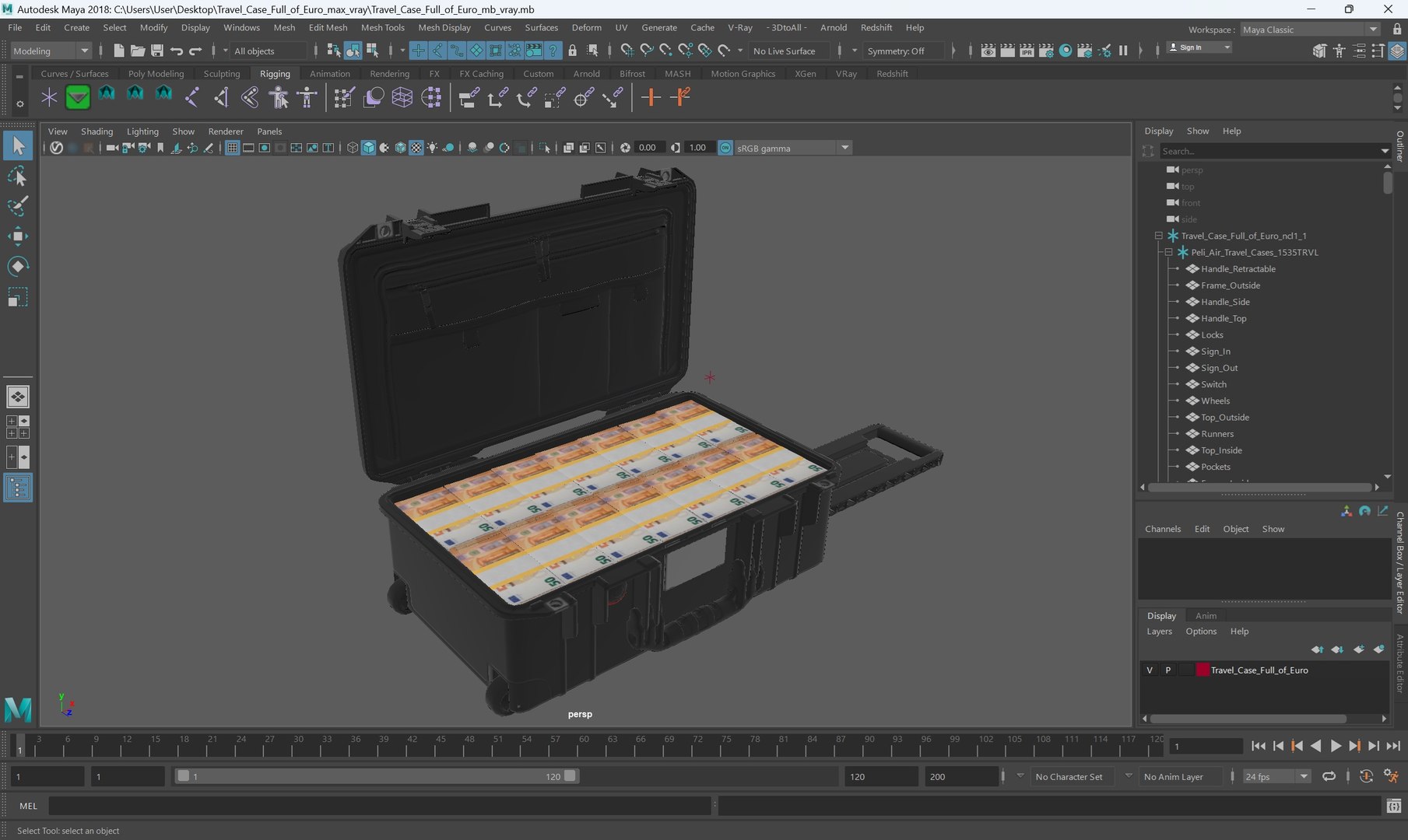 3D Travel Case Full Of Euro - TurboSquid 2376492