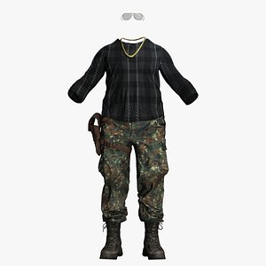 3D Urban Jungle Tactical Outfit - FBX Game Ready