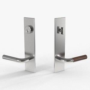 Tumalo Handle - Nickel with Walnut Lever Exterior Door Hardware