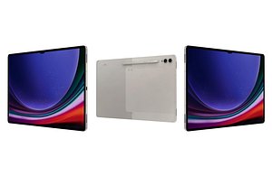 3D Samsung Galaxy Tab S9 Ultra White Low Poly