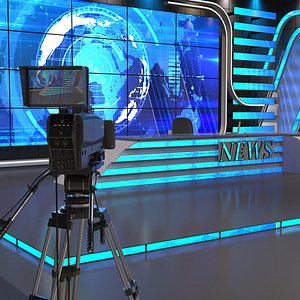 3D studio news tv