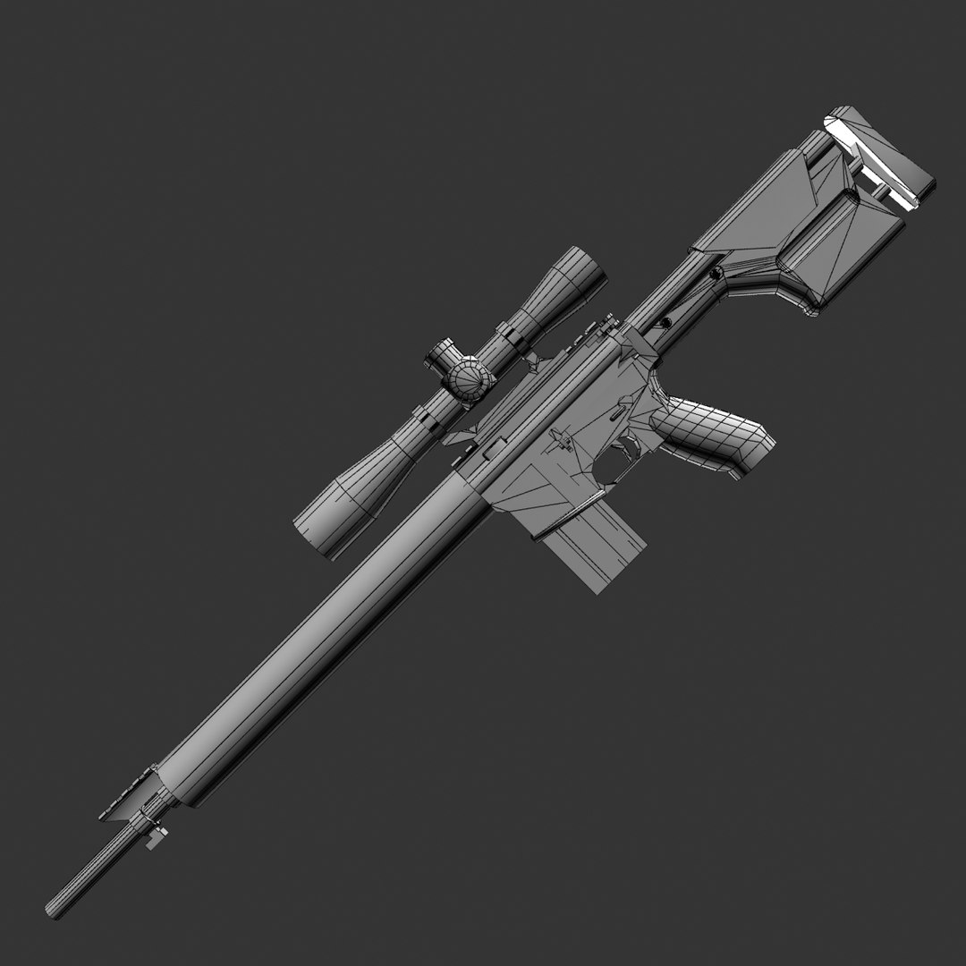 3d Ar10 Rifle Gun
