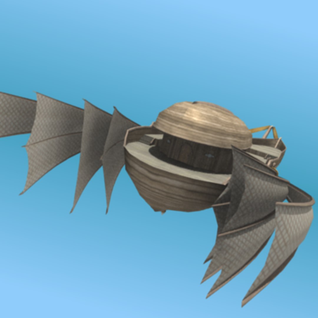 3d Fantasy Airship Model