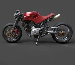 Ducati 916 Custom Cafe Fighter - Hyper-Detailed 17M Poly Masterpiece