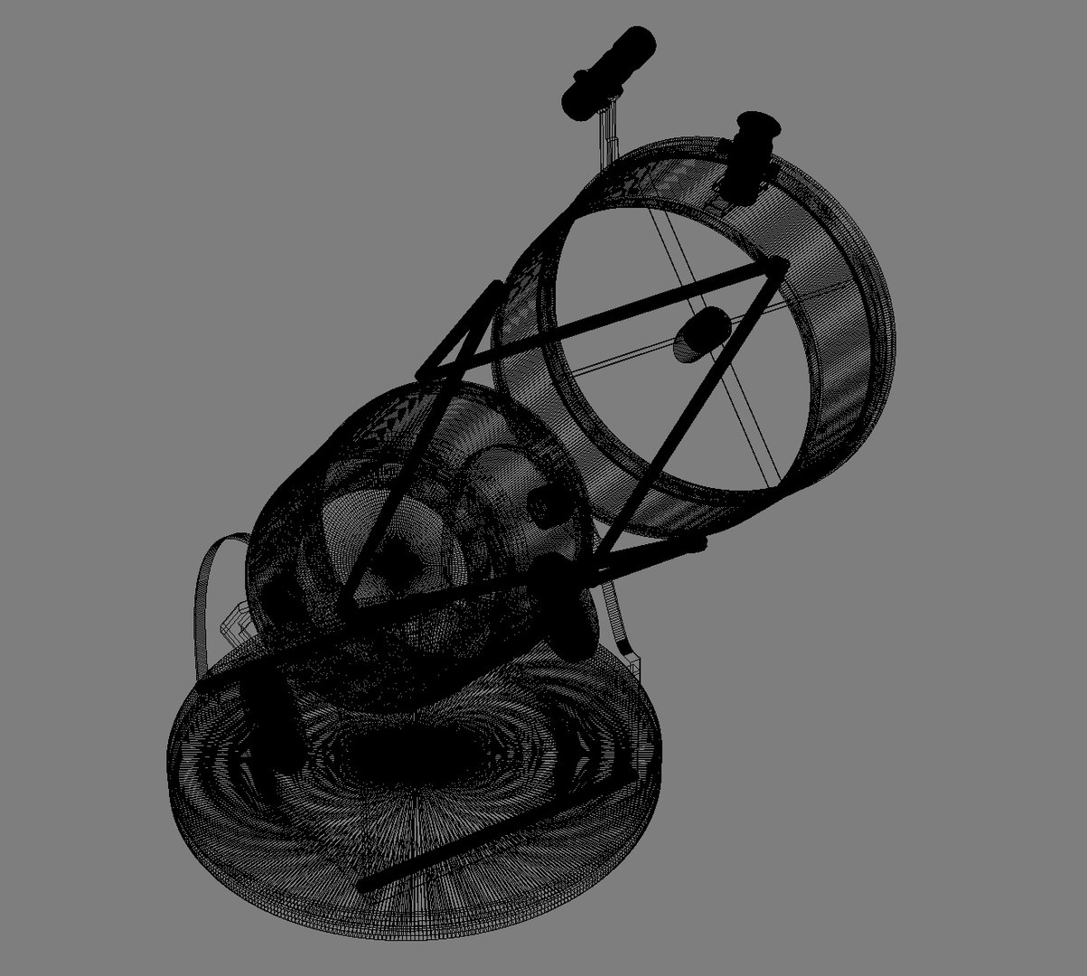 3d Model Of Telescopes : Refractor Reflector