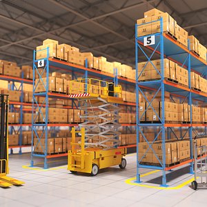 Big Full Warehouse 3D model