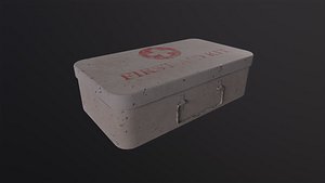 3D Vintage First Aid Kit model
