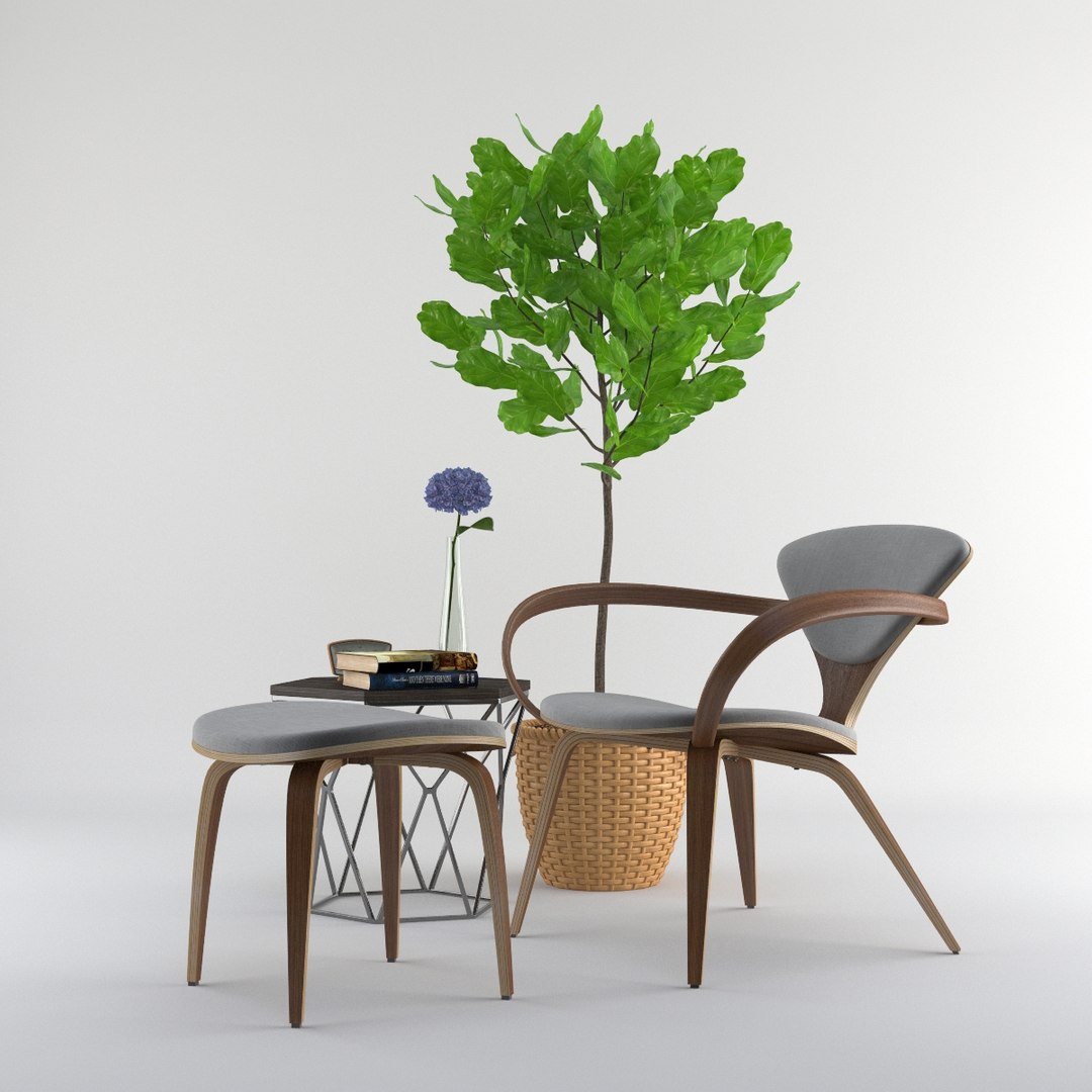Set 01 Chair Cherner 3d Model