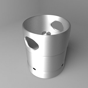 barrel steel 7 gallons 3D