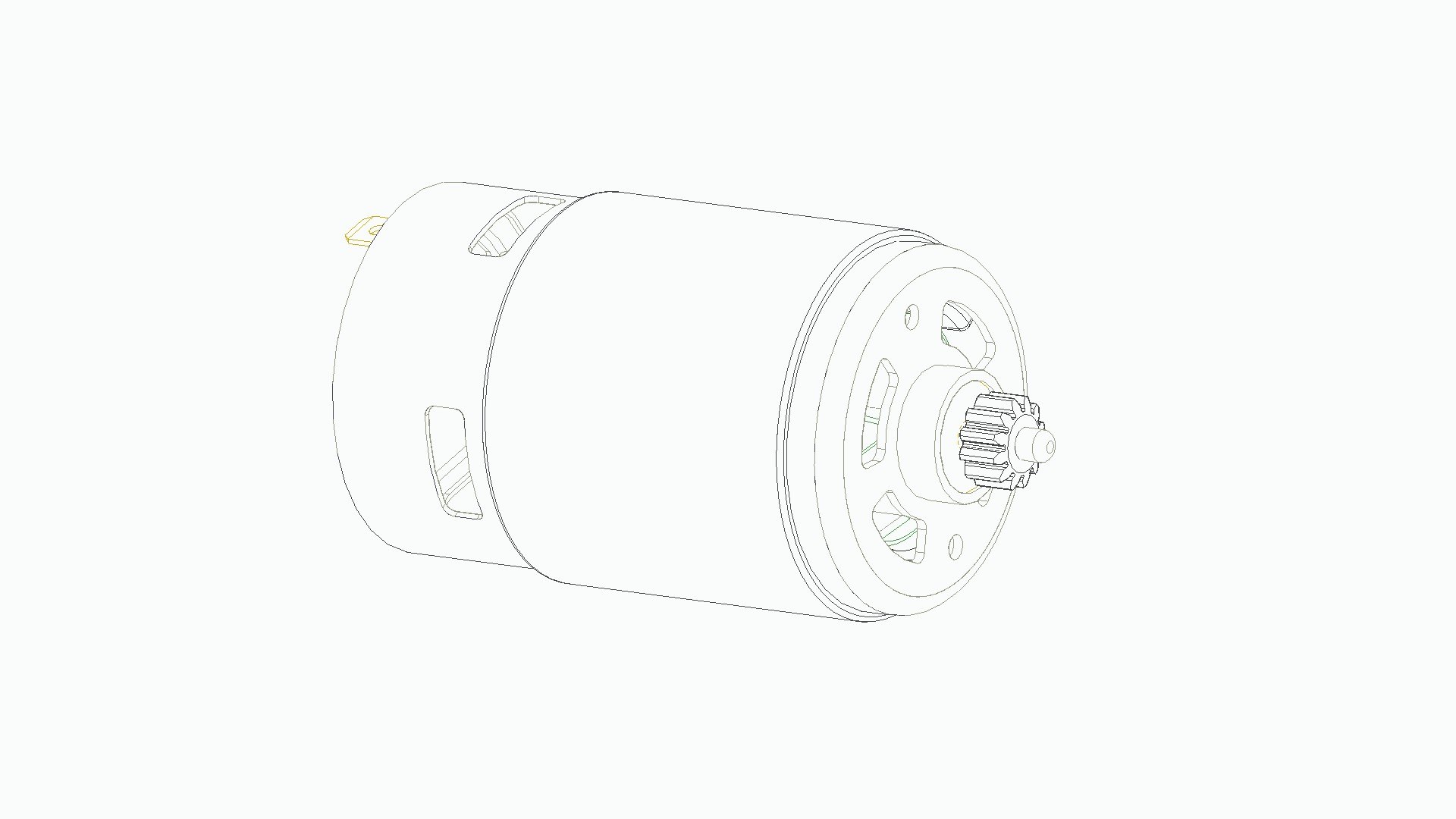 RS550 21V DC Motor 12T Pinion 3D Model - TurboSquid 1748974