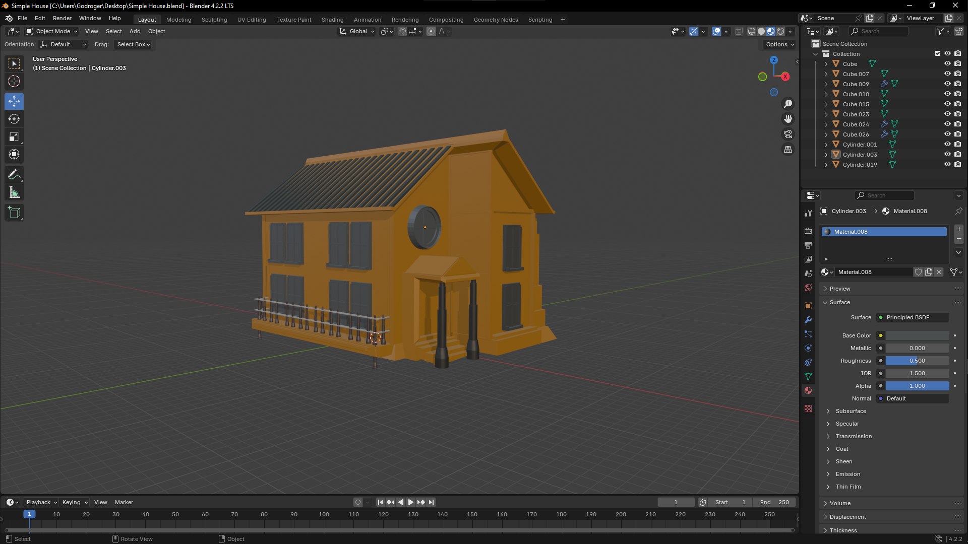 Simple House 3D Model - TurboSquid 2361951