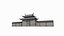 Ancient Asian architectural city gates