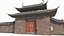 Ancient Asian architectural city gates