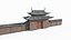 Ancient Asian architectural city gates
