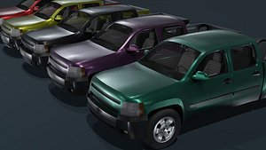 3D generic pickup truck car interior model