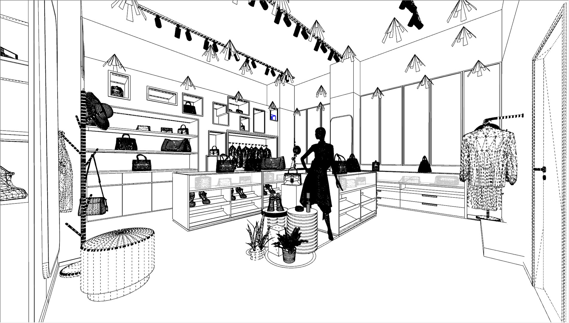 Clothing Store interior-A2 3D model - TurboSquid 2008046
